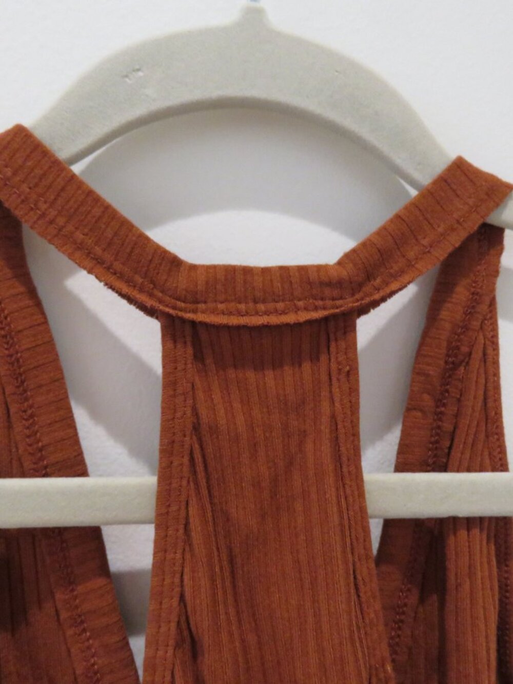 INTIMATELY FREE PEOPLE Speed Dial Bodysuit Bronze Brown Ribbed Small Minimalist - Picture 10 of 13
